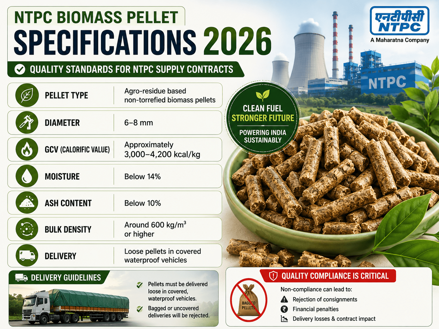 NTPC Biomass Pellet Tenders 2026: Complete Guide | Gattuwala